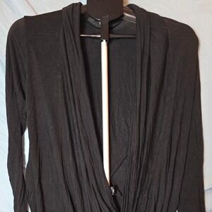 Free to Live black long sleeve top with cowl neck Medium